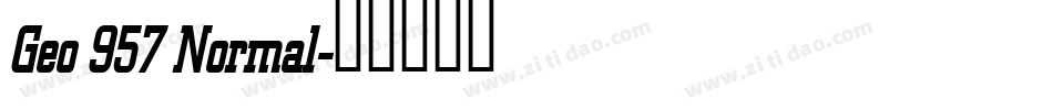 Geo 957 Normal字体转换
